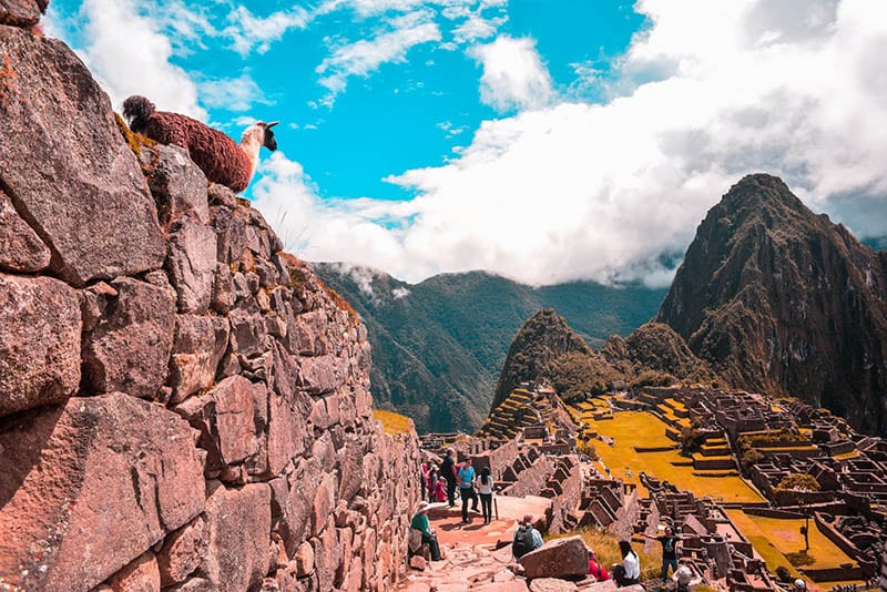 Fontes de água em Machu Picchu