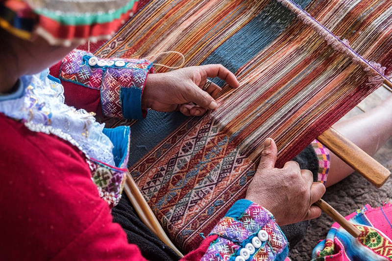 Tradicionais tecidos peruanos