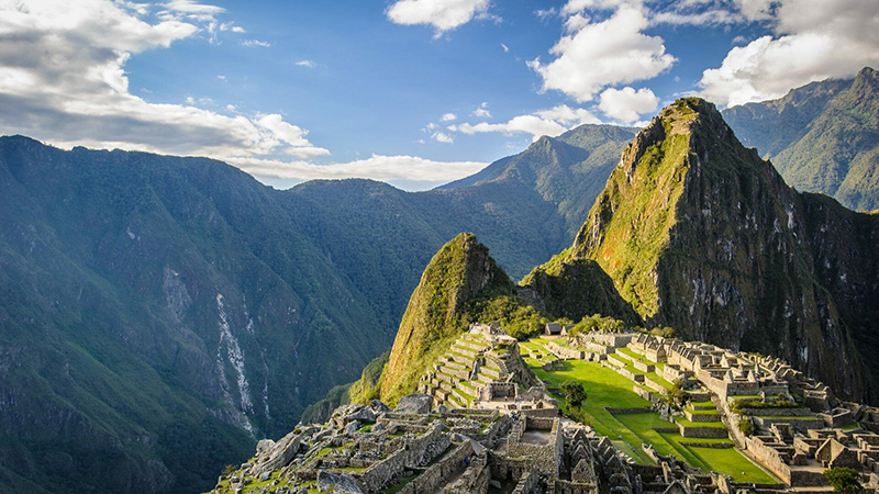 Vista de Machu Picchu no Peru