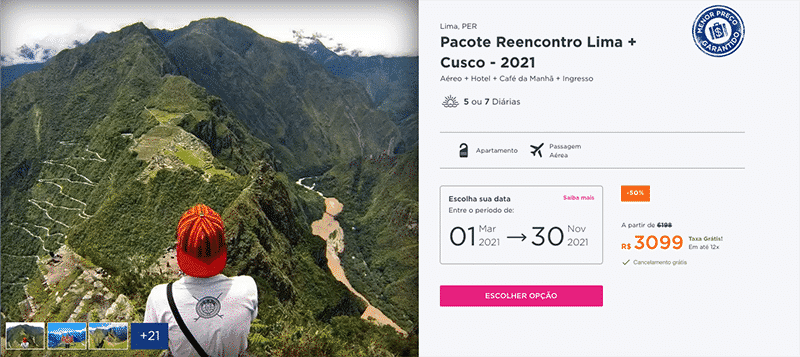 Pacote Hurb Reencontro para Lima + Cusco por R$ 3.099