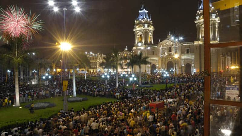 Festa de Ano Novo no Centro de Lima