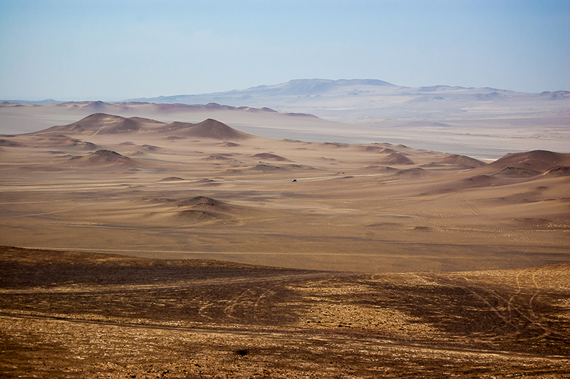 Vista do Deserto de Paracas no Peru