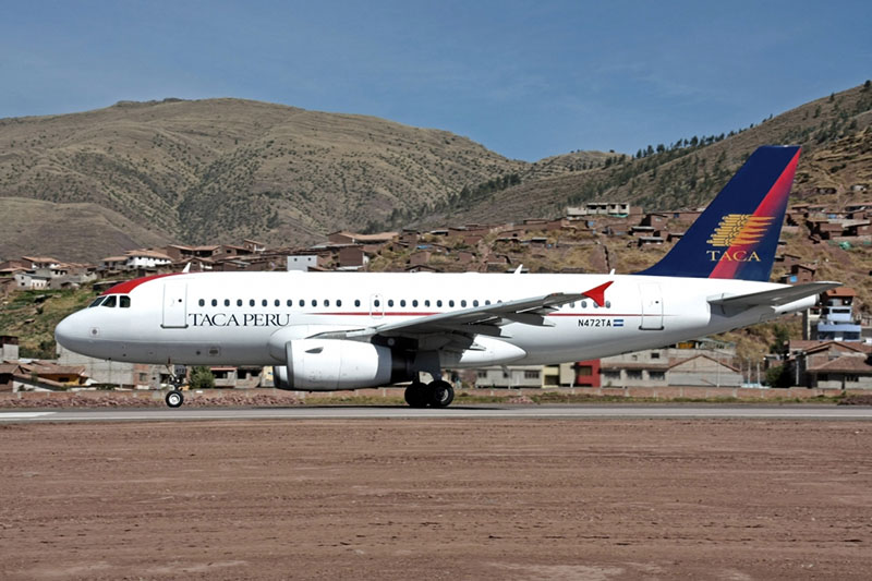 Avião da empresa Taca no Peru