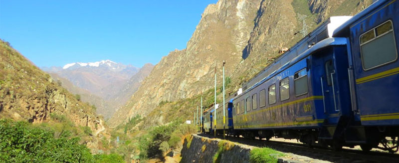 Vista do trem em Cusco